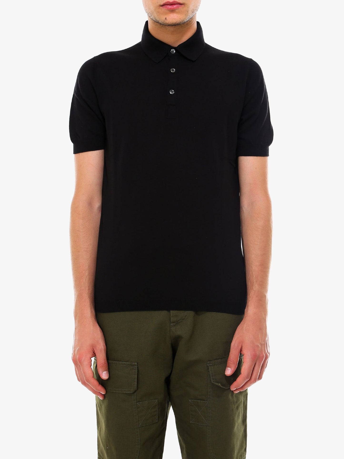 Regular fit cotton polo shirt