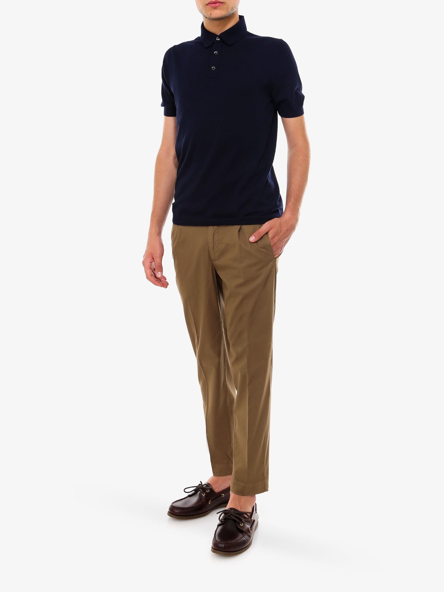 Regular fit cotton polo shirt