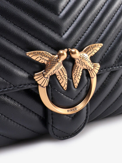 Love lady matelassè leather handbag with love birds buckle thumbnail