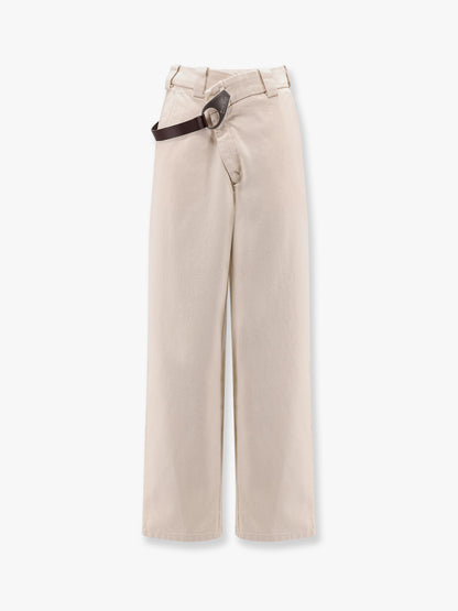 Reimagine by Pinko X Patrick McDowell cotton trousers with crossover and belt thumbnail