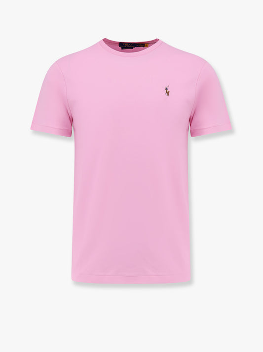 Cotton T-shirt with logo embroidery