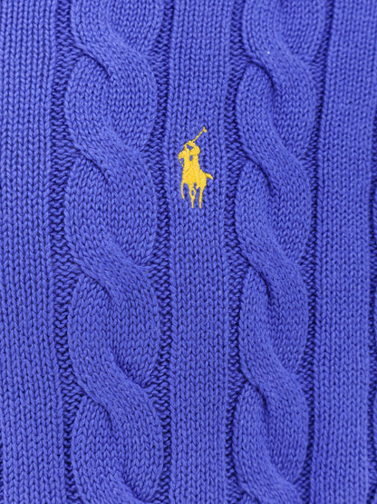 Cable knit sweater with iconic embroidery thumbnail