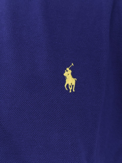 Maglia polo in cotone con logo ricamato thumbnail