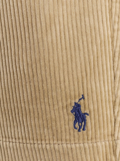 Corduroy bermuda shorts with logo embroidery thumbnail