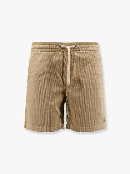 Corduroy bermuda shorts with logo embroidery thumbnail