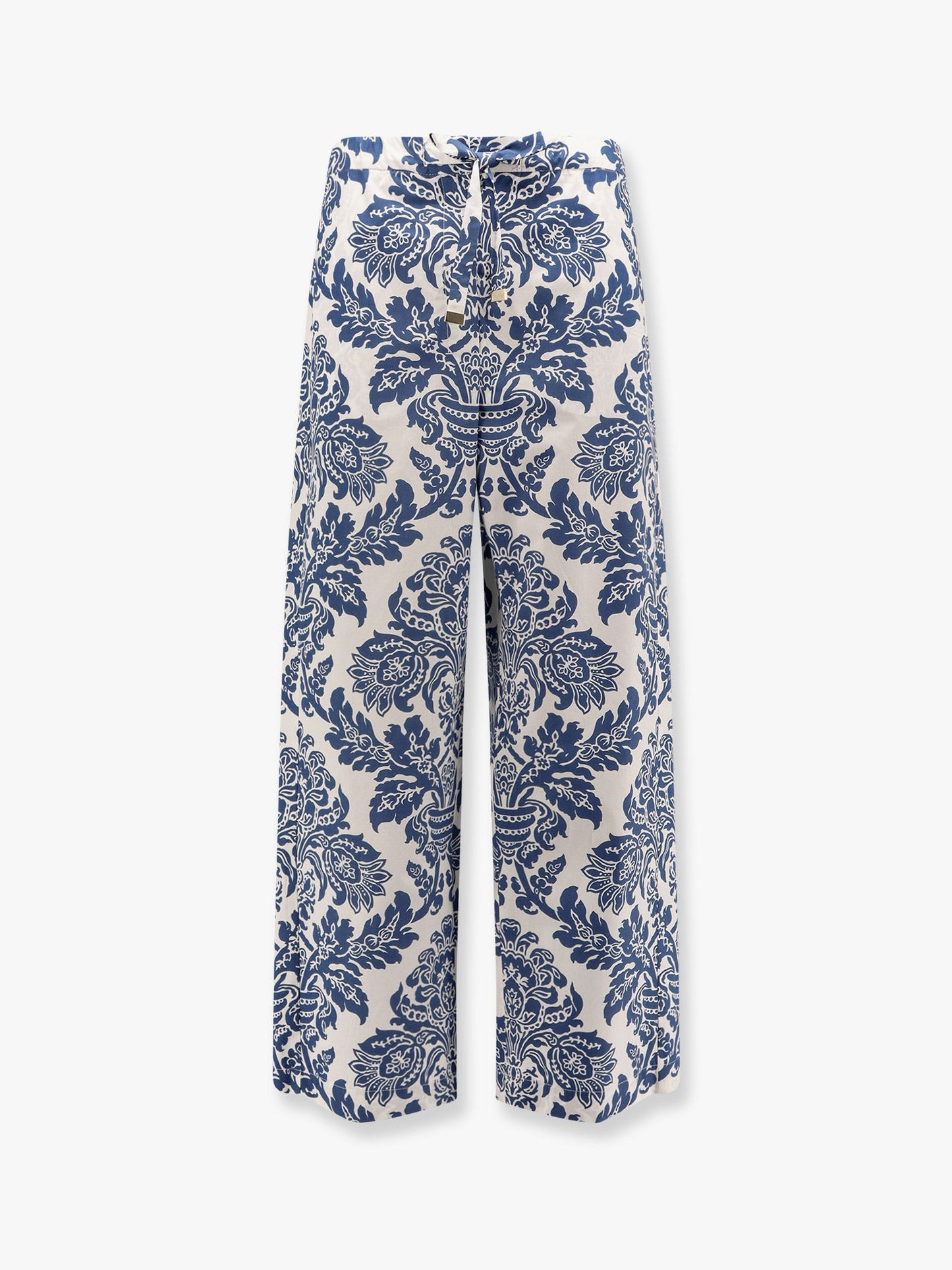 Merano cotton trousers with floral print