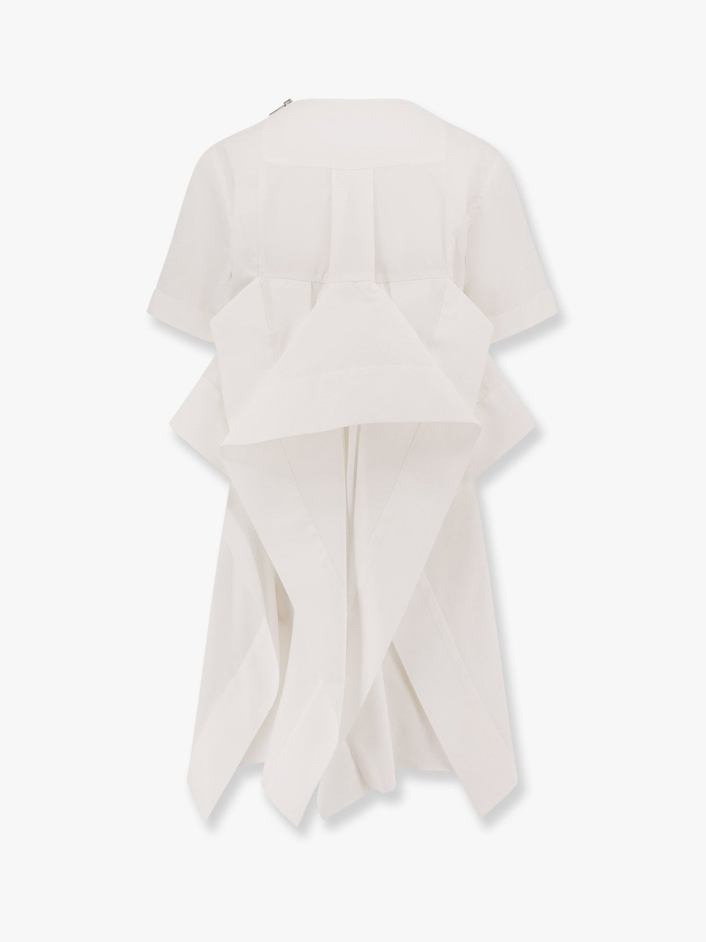 Dress with draped cotton inserts on the back
