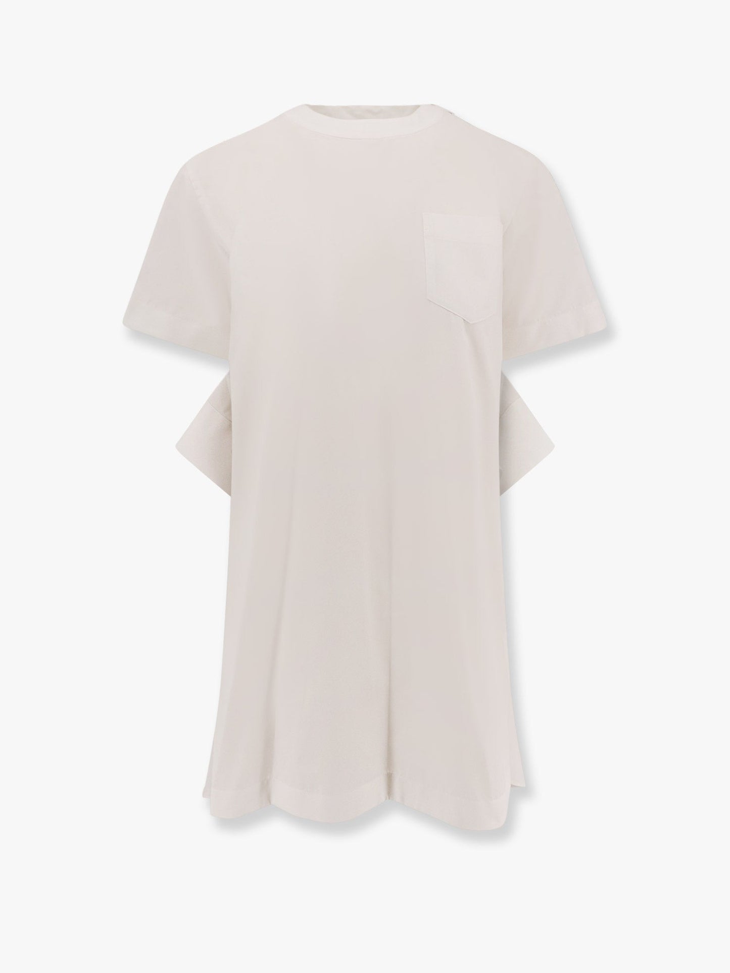 Dress with draped cotton inserts on the back