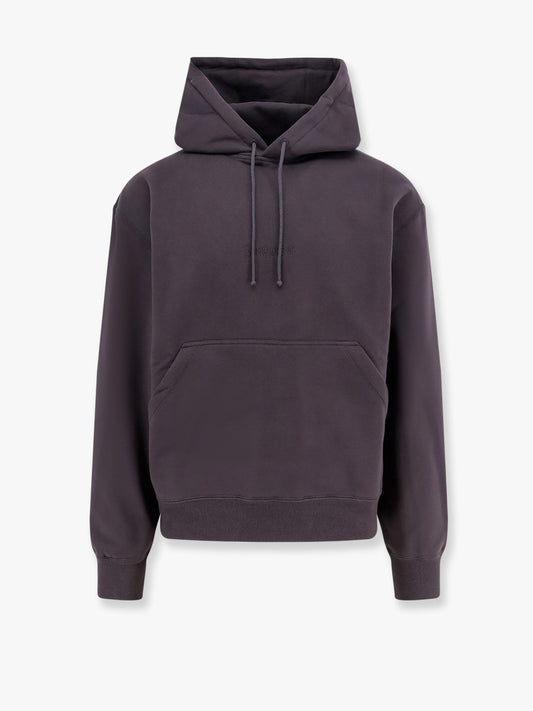 Organic cotton sweatshirt with frontal logo embroidery