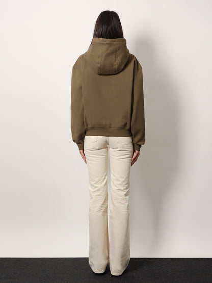 Cotton sweatshirt with logo embroidery thumbnail