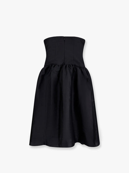 Taffeta' décolleté dress with maxi bow thumbnail