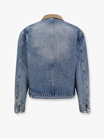 Giubbino work in washed denim thumbnail