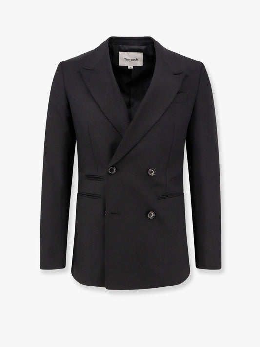 Tailored wool blend blazer