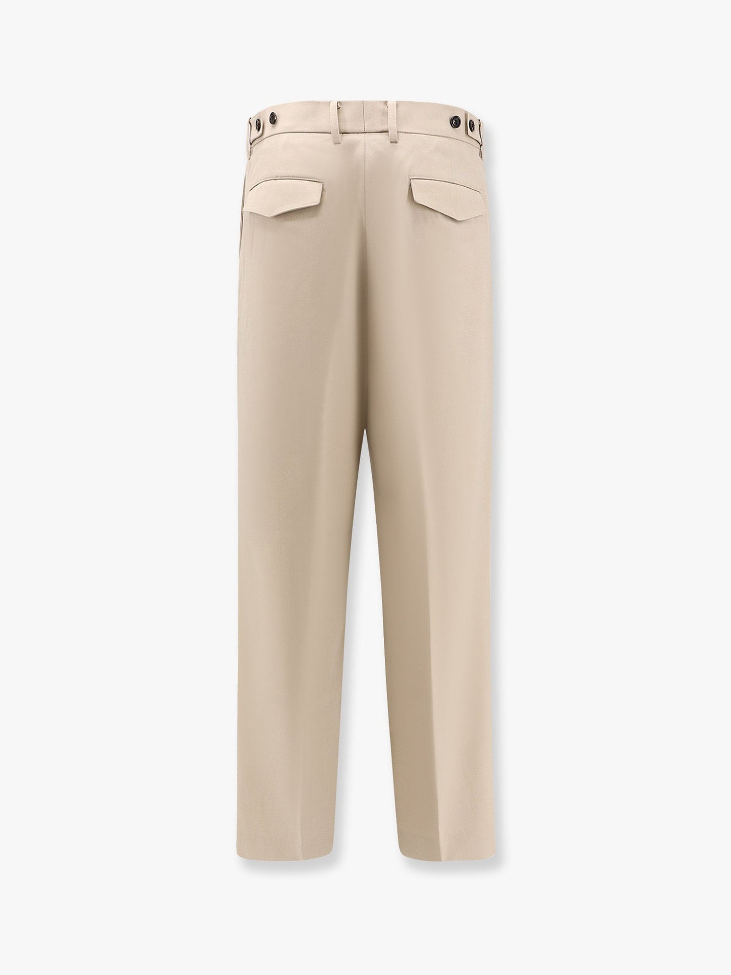 Wide wool blend trouser with pinces