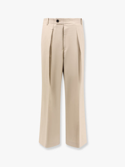 Wide wool blend trouser with pinces thumbnail