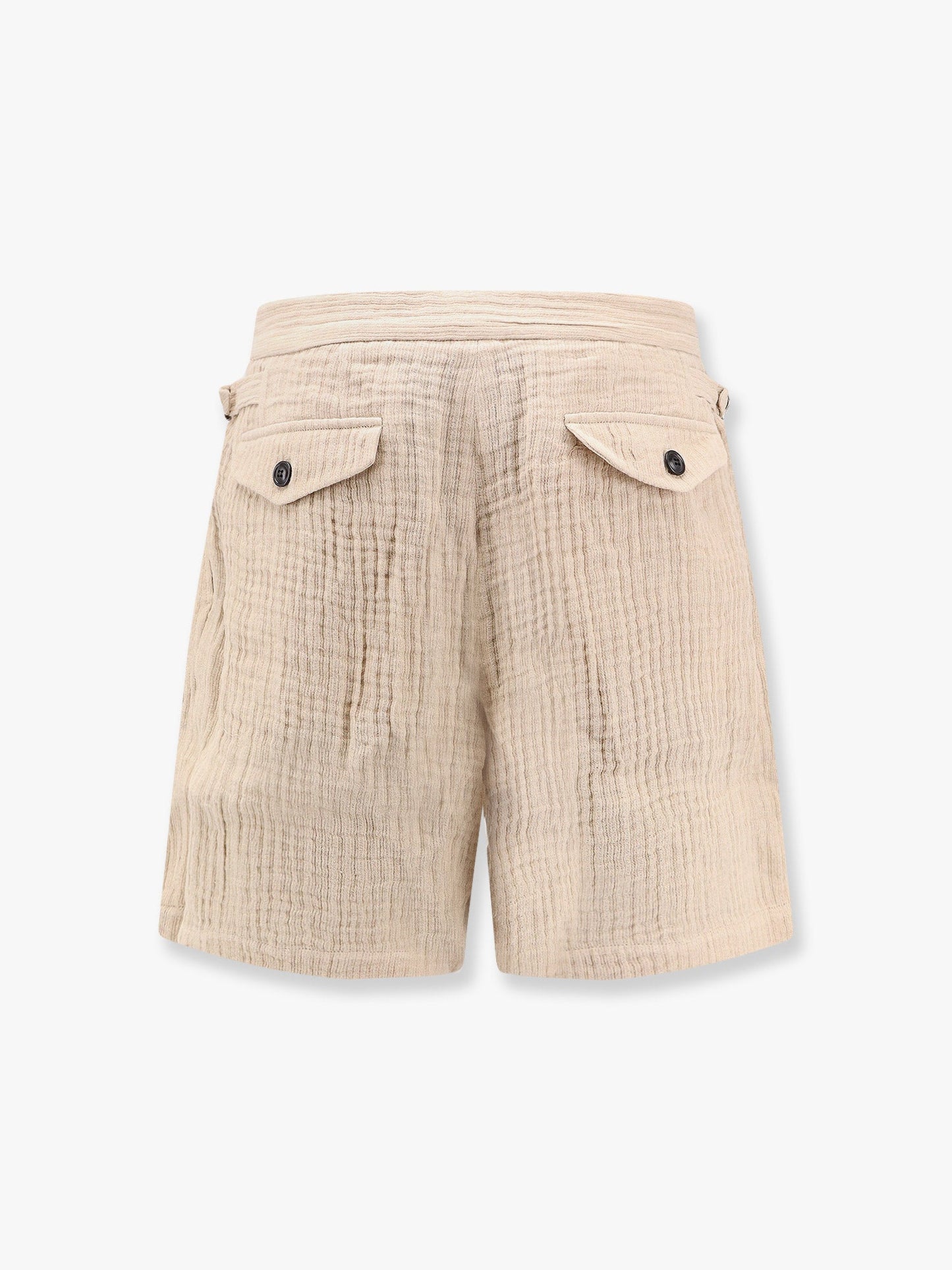Double weave linen bermuda shorts