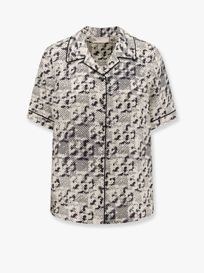 Silk shirt with pixelated logo print thumbnail