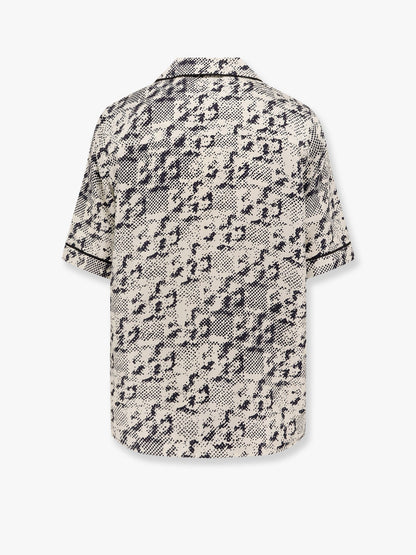 Silk shirt with pixelated logo print thumbnail