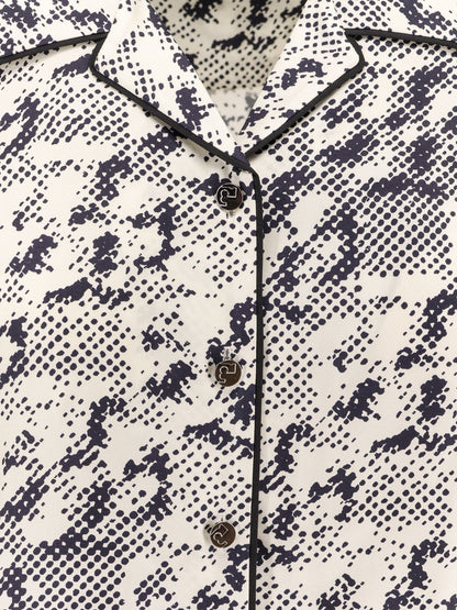 Silk shirt with pixelated logo print thumbnail