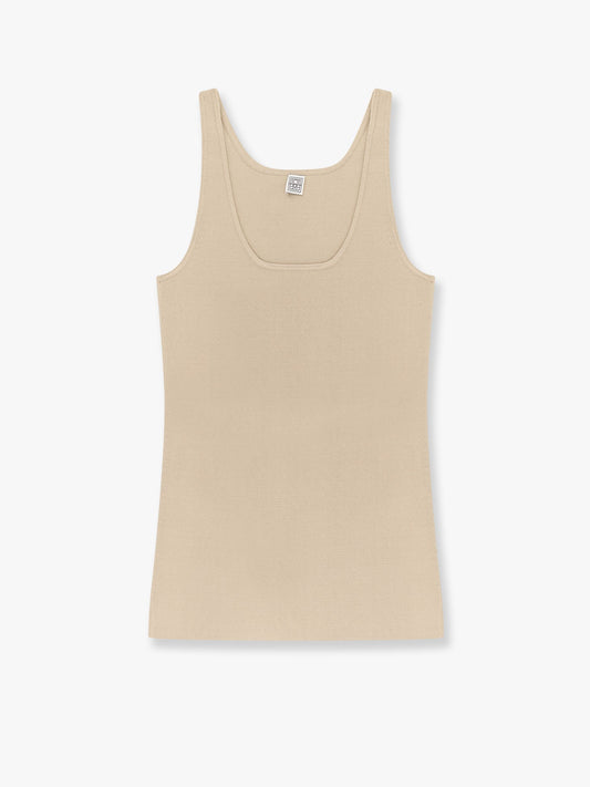 Compact knit tank bã¬viscose blend top