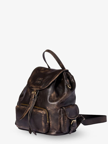 Leather backpack with a vintage effect thumbnail