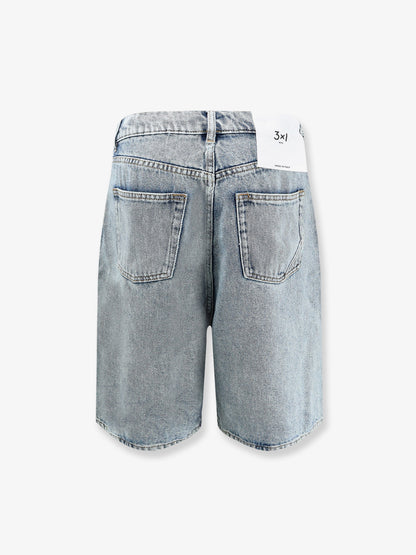 Skater blue denim bermuda shorts thumbnail
