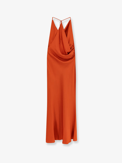 Satin long dress thumbnail