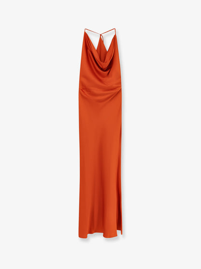 Satin long dress thumbnail