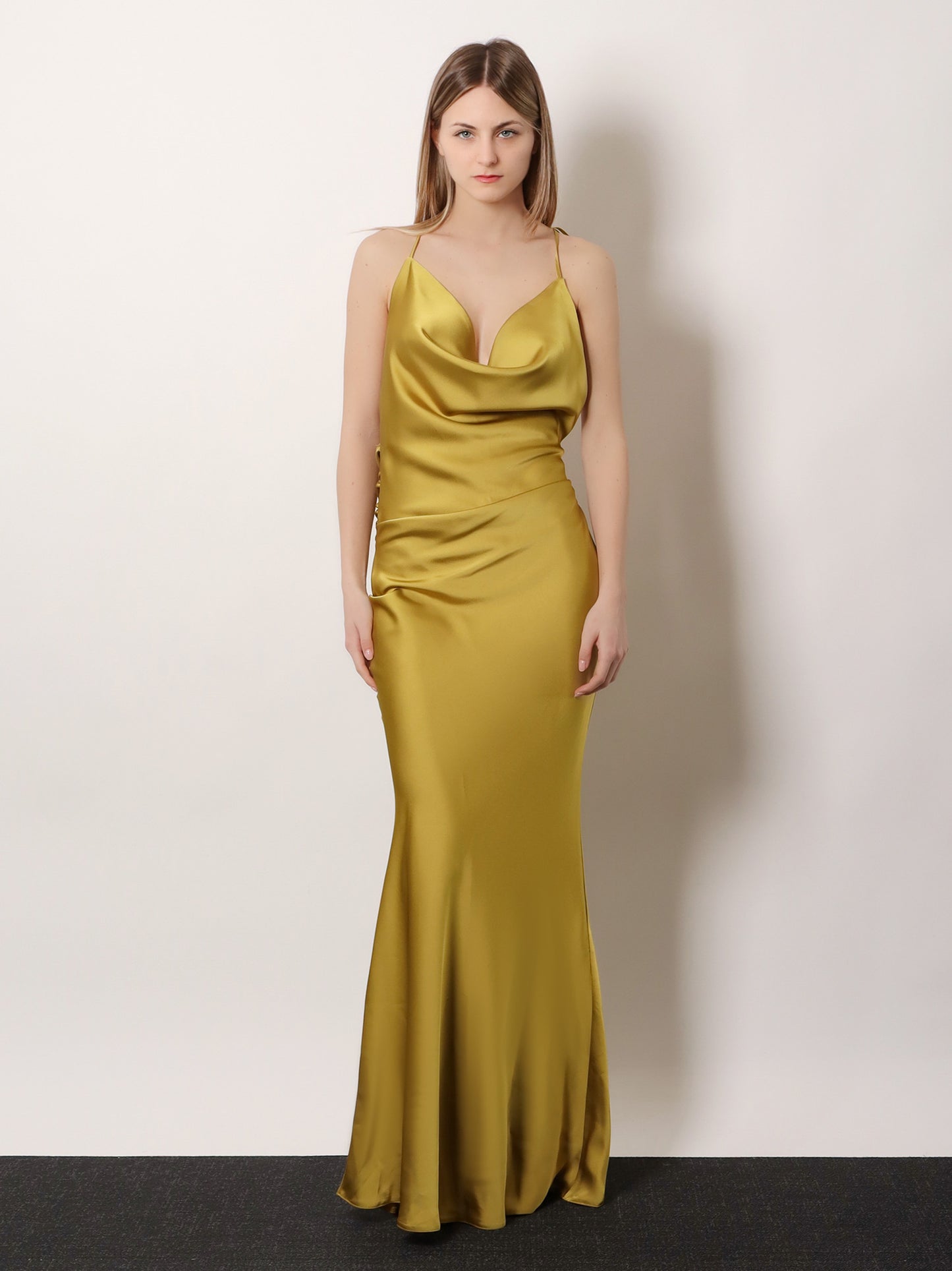 Satin long dress