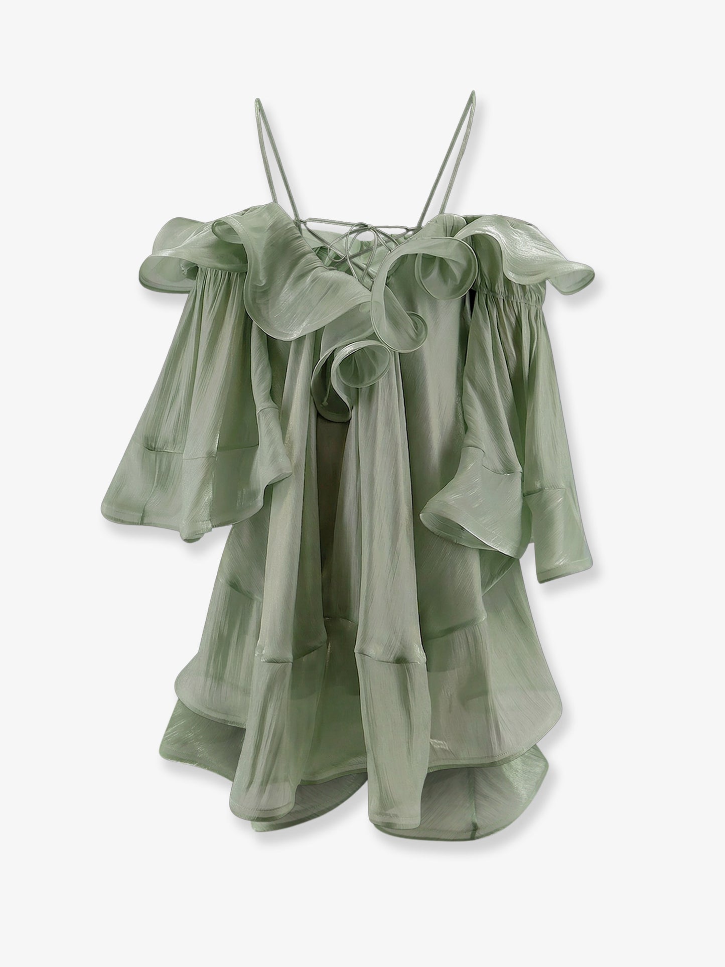 Dress with rouches