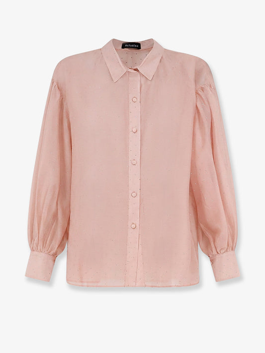 Shirt with rhinestones
