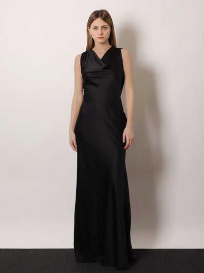 Satin long dress thumbnail