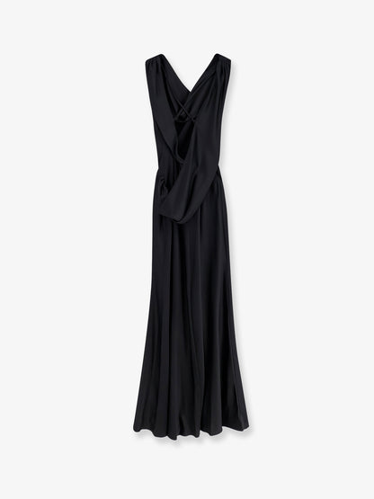 Satin long dress thumbnail