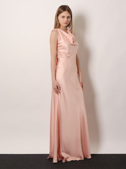 Satin long dress thumbnail