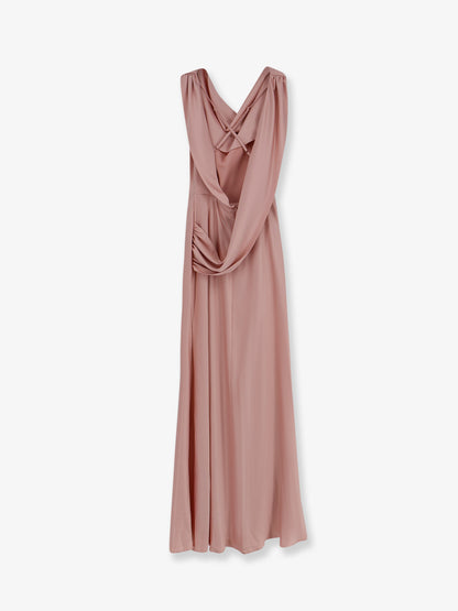 Satin long dress thumbnail