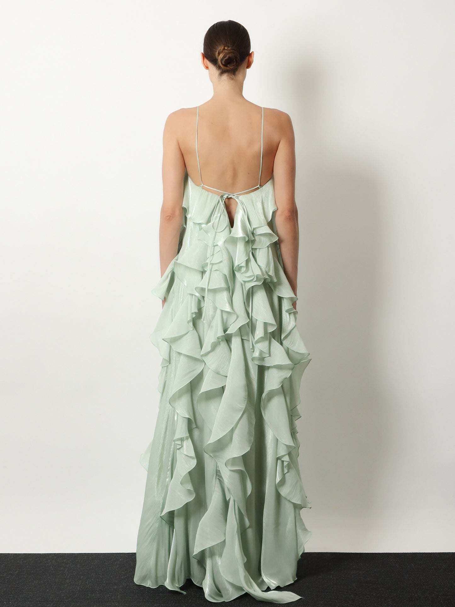 Long dress with ruffles