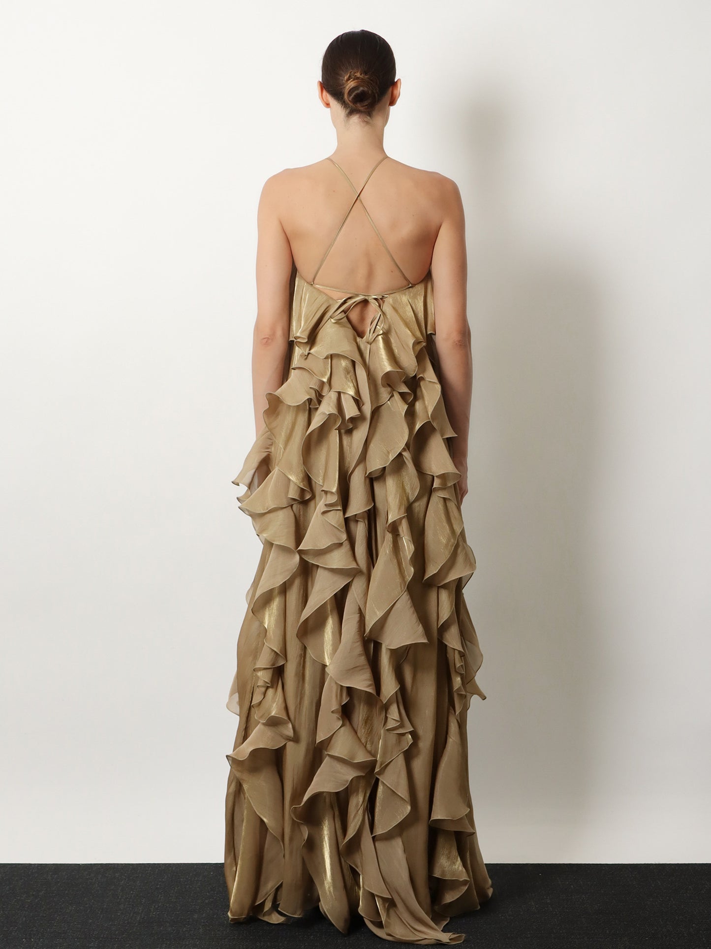 Long dress with ruffles
