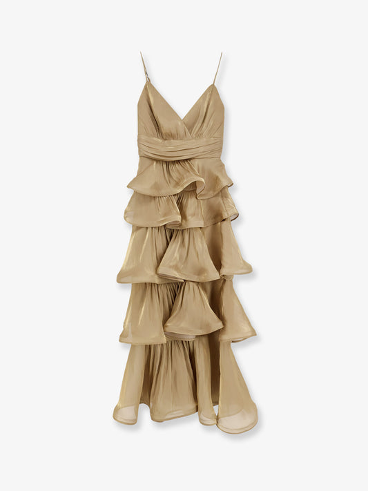 Flounced long dress