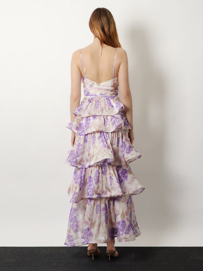 Ruffled long dress thumbnail