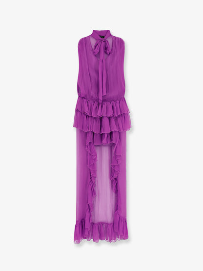 Asymmetric voile dress thumbnail