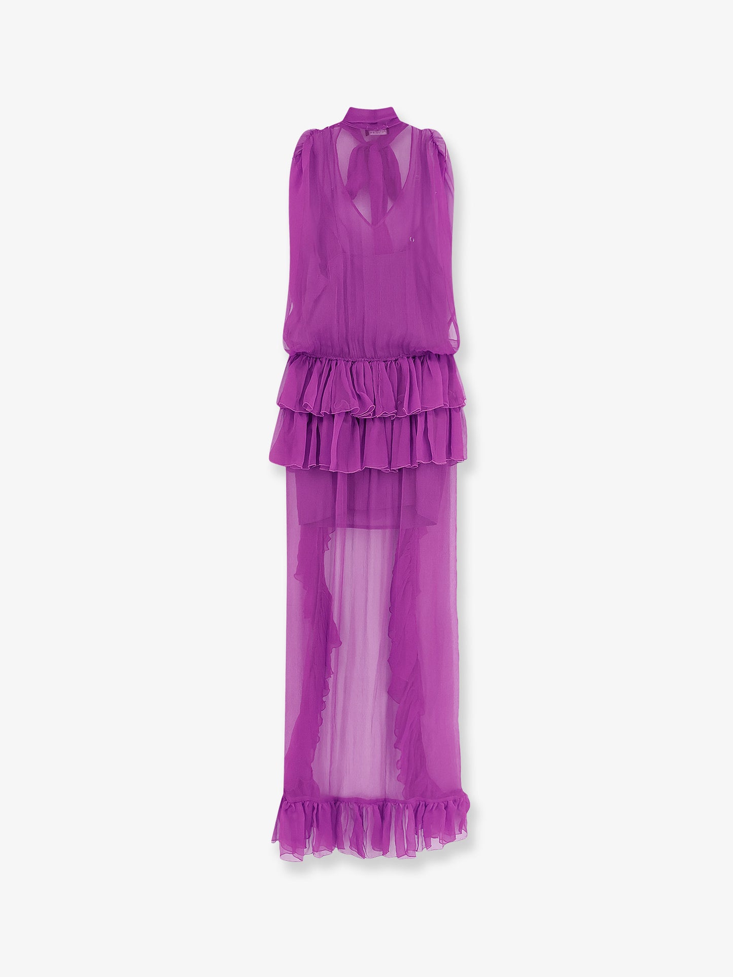 Asymmetric voile dress