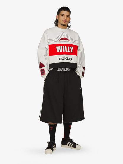Recycled nylon Bermuda shorts with printed logo on the front thumbnail