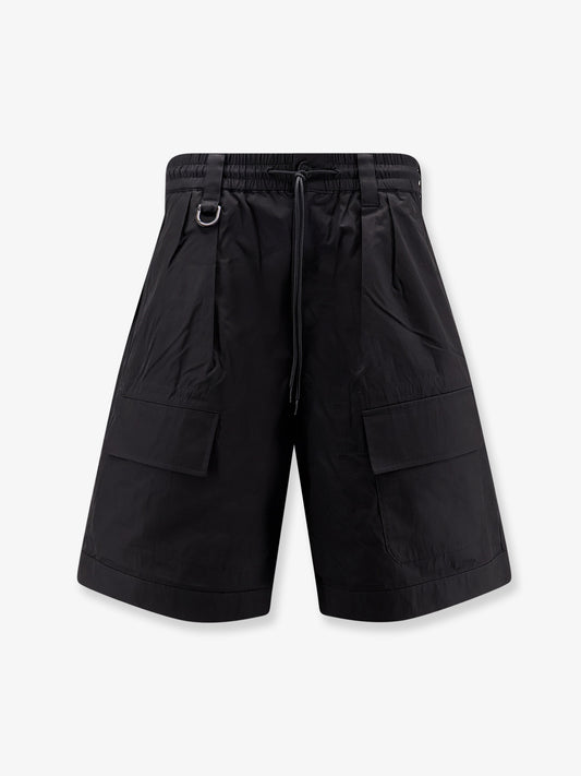 Cotton blend cargo bermuda shorts