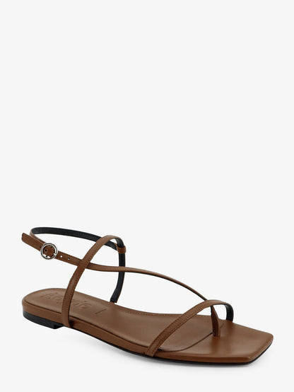 Ella flat leather sandals thumbnail