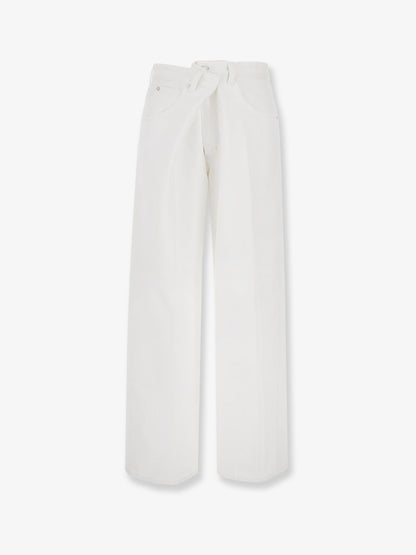 Vana Fold Jean regenerative white denim trousers thumbnail