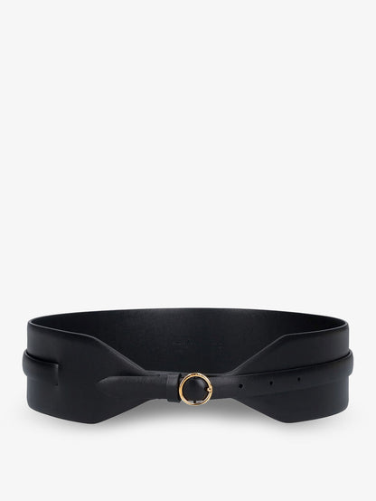 Maxi leather belt with metal buckle thumbnail