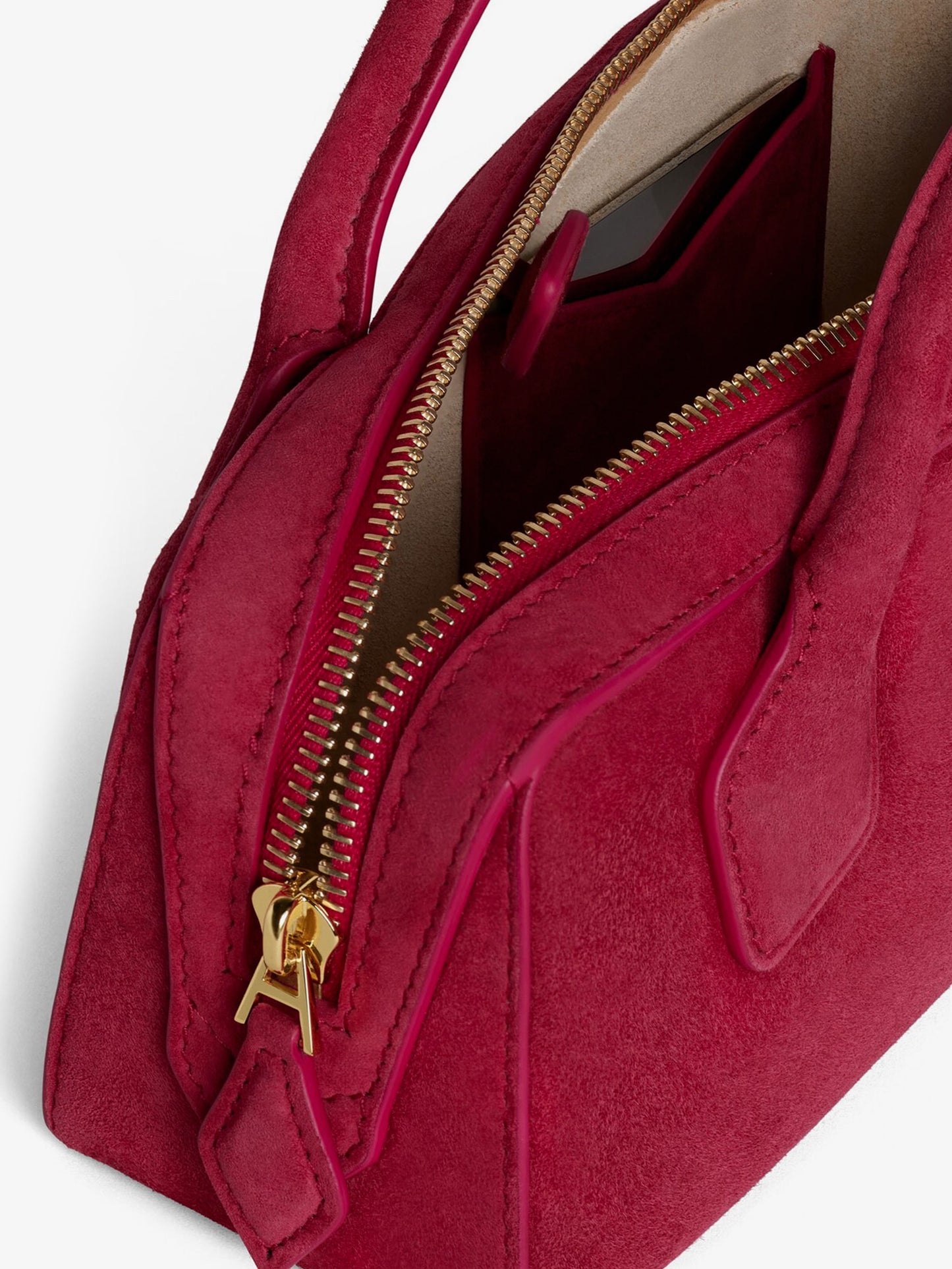 Teckel Clutch suede handbag
