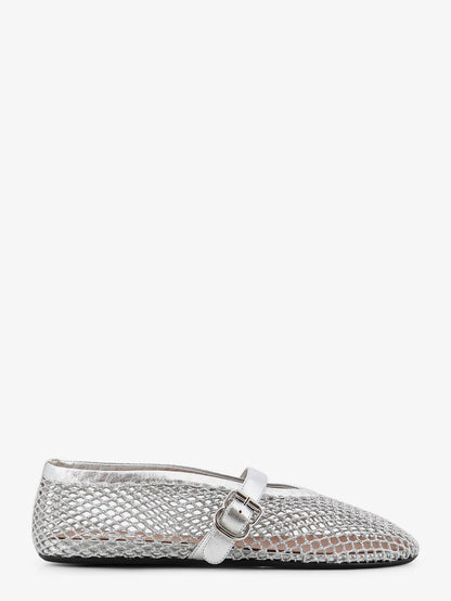 Ballet Flats glitter mesh and leather ballerinas thumbnail