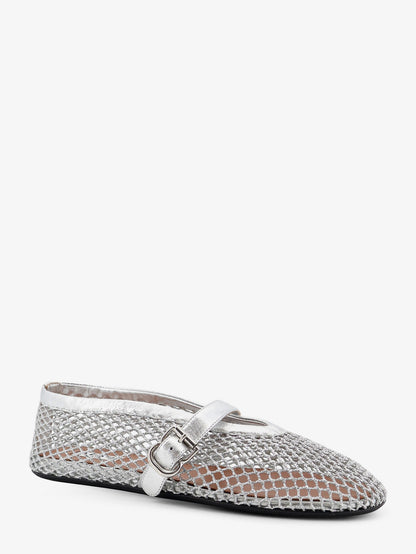 Ballet Flats glitter mesh and leather ballerinas thumbnail