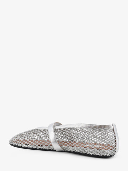 Ballet Flats glitter mesh and leather ballerinas thumbnail